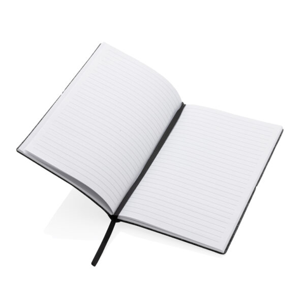 GRS certified recycled felt A5 softcover notebook - Black