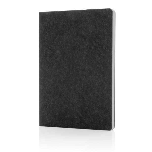 Phrase GRS certified recycled felt A5 notebook - Black