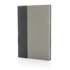 Words GRS certified RPET & Kraft A5 notebook - Grey