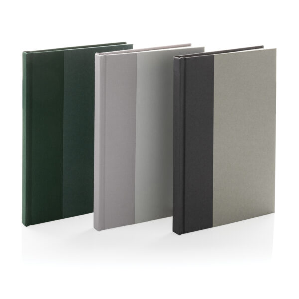 Words GRS certified RPET & Kraft A5 notebook - Grey