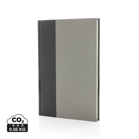 Words GRS certified RPET & Kraft A5 notebook - Grey