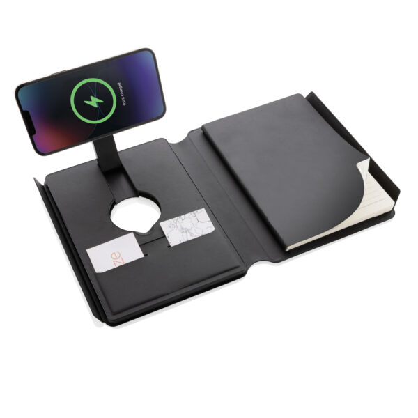 Swiss Peak RCS rePU notebook with 2-in-1 wireless charger - Notebooks