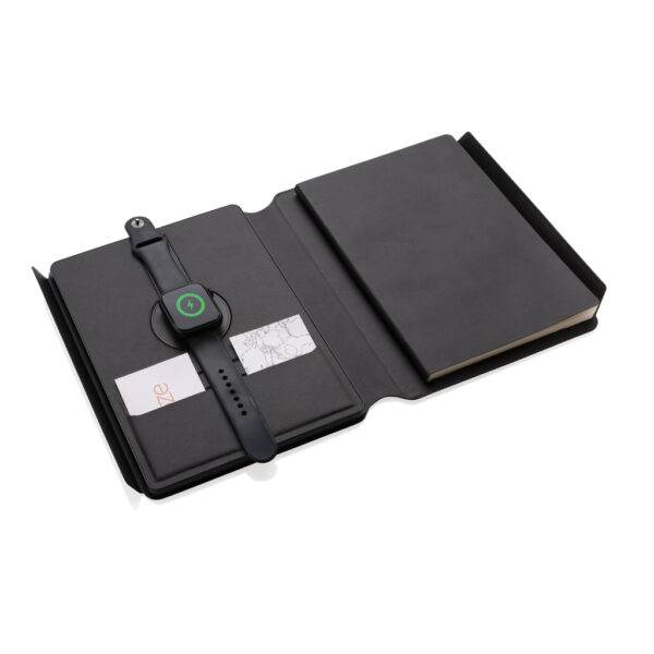 Swiss Peak RCS rePU notebook with 2-in-1 wireless charger - Notebooks