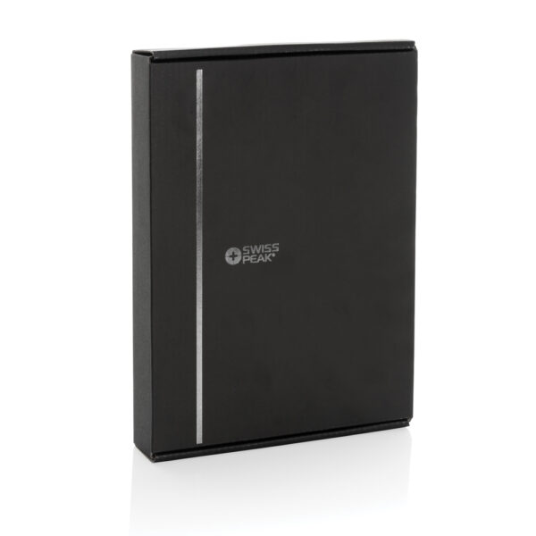 Swiss Peak RCS rePU notebook with 2-in-1 wireless charger - Notebooks