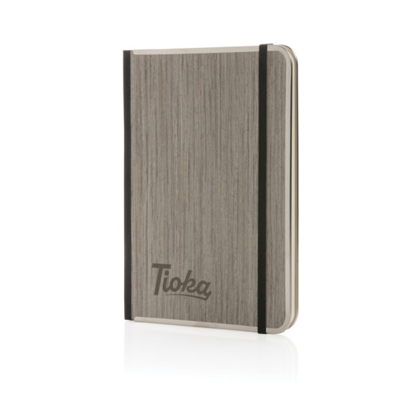 Treeline A5 wooden cover deluxe notebook - Grey