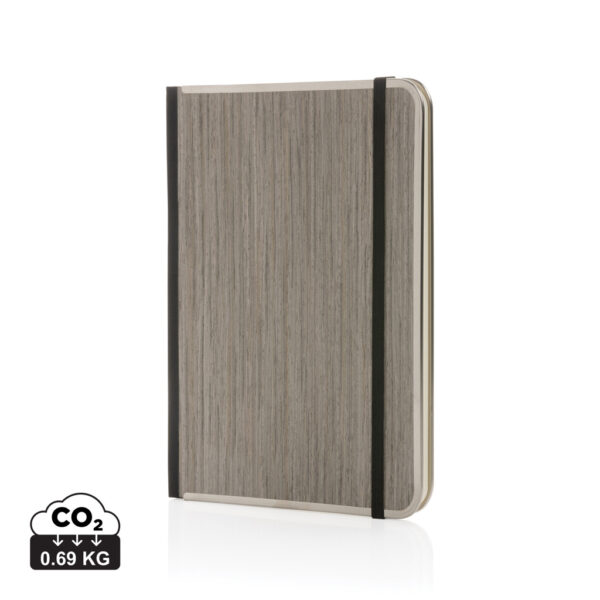 Treeline A5 wooden cover deluxe notebook - Grey