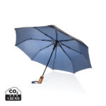 Kaycey 21" AWARE? RPET Acacia wood mini auto open umbrella