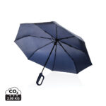 Yara 21" AWARE? RPET solid colour umbrella with carabiner