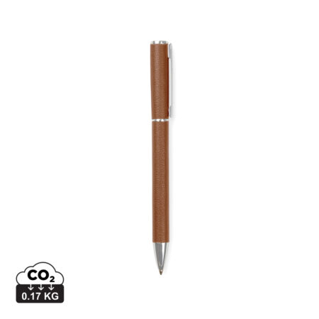 VINGA Timo RCS recycled aluminium pen - Brown