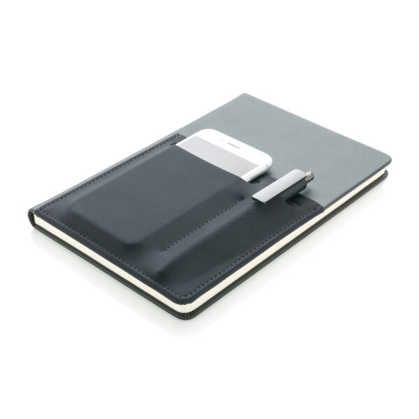 A5 Deluxe notebook with smart pockets - Black