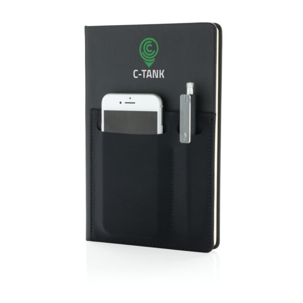 A5 Deluxe notebook with smart pockets - Black