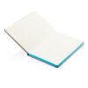 Deluxe hardcover A5 notebook with coloured side - Blue