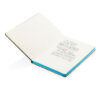 Deluxe hardcover A5 notebook with coloured side - Blue