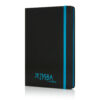 Deluxe hardcover A5 notebook with coloured side - Blue