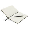 Standard hardcover PU A5 notebook with stylus pen - Black