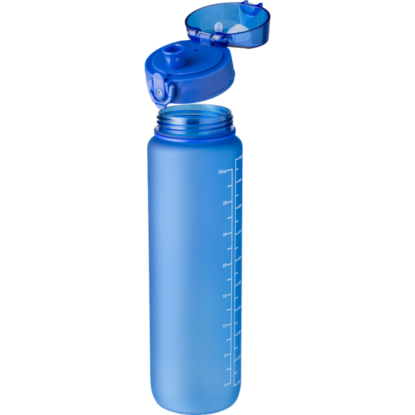 Bottle with Time Markings - White Black Blue  - Sustainable products, Water Bottles