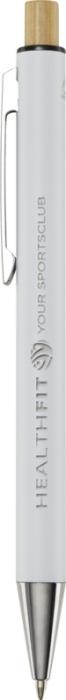 Cyrus recycled aluminium ballpoint pen - White Black Navy Silver  - Express Range, Office, Pens