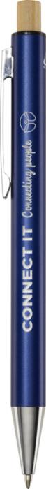 Cyrus recycled aluminium ballpoint pen - White Black Navy Silver  - Express Range, Office, Pens