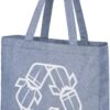 Recycled Gusset Tote Bag - Heather Black Heather Blue Heather Natural  - Tote Bags