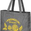 Recycled Gusset Tote Bag - Heather Black Heather Blue Heather Natural  - Tote Bags