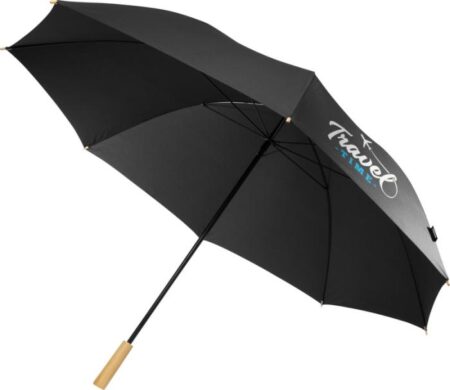Windproof recycled PET golf umbrella - White Navy Solid Black  - Outdoor, Umbrellas