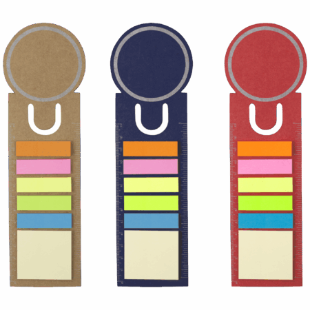 Bookmark with sticky notes - Red Blue Brown  - Accessories, Express Range, Office